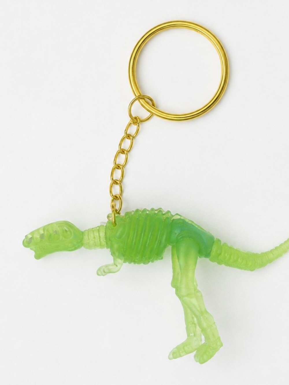 Neon Green T-Rex dinosaur Keychain GLOW IN THE DARK💚